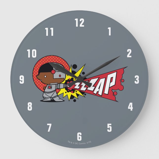 Relógio Grande Canhão Cibernético de Chibi Cyborg (Frente)