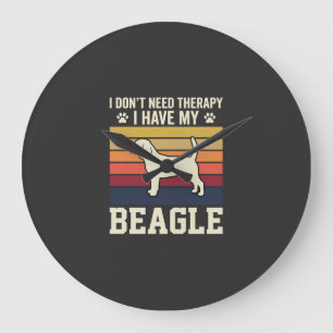 Relógio Grande Cão Beagle Vintage Terapia Retro
