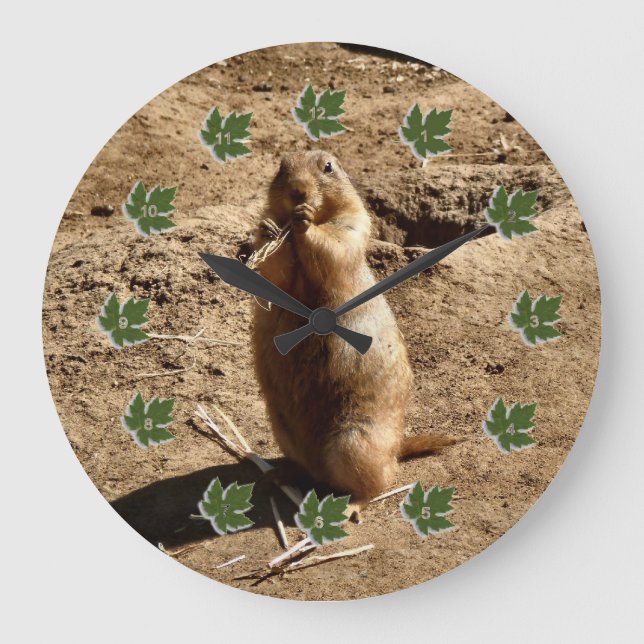 Relógio Grande Cão de pradaria (Frente)
