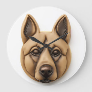 Relógio Grande Cão Malinoi Belga 3D Inspirado