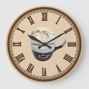 Relógio Grande Cappucino Coffee shop fun wall clock