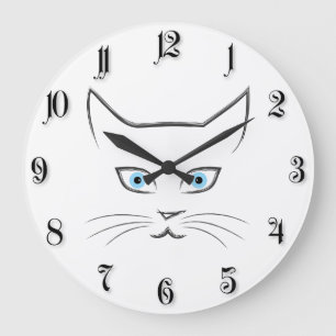 Relógio Grande Cara de gato