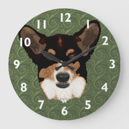 Relógio Grande Cardigan Welsh Corgi Clock