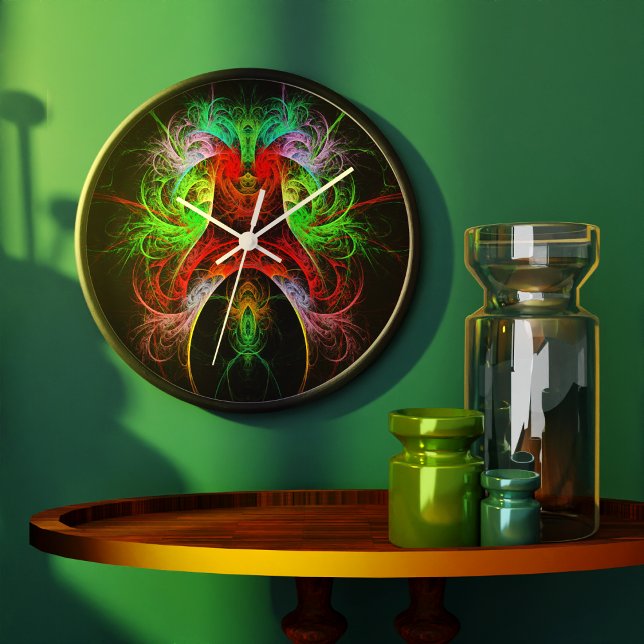 Relógio Grande Carnaval Abstrato Art Round (Carnaval Abstract Art Round Clock)