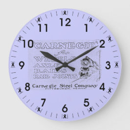 Relógio Grande Carnegie Steel for Wheels, Rails e Cordões para Ca