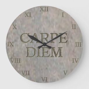 Relógio Grande Carpe Diem Stone wall clock roman numerals