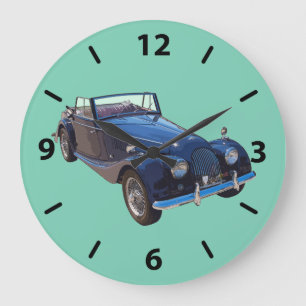 Relógio Grande Carro Desportivo Convertível Morgan Plus 4, 1964