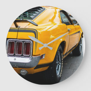 Relógio Grande Carro super do mustang clássico