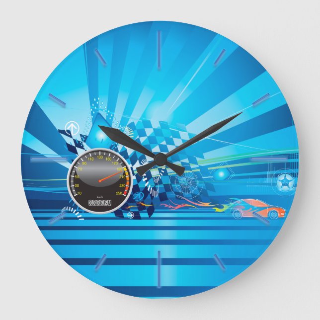 Relógio Grande Cars 1 Wall Clocks Opções (Frente)