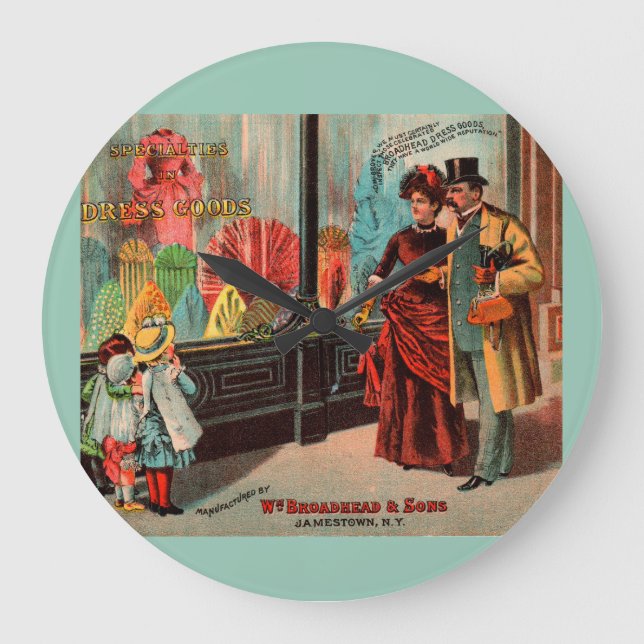 Relógio Grande cartão comercial William Broadhead & Sons (Frente)