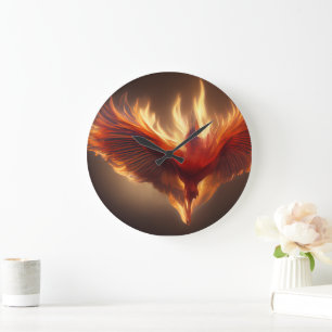 Relógio Grande Cartão de Apoio e Inspiração Phoenix Rising