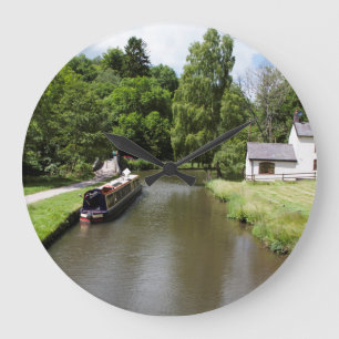 Relógio Grande Cartão postal do Canal de Caldon Staffordshire