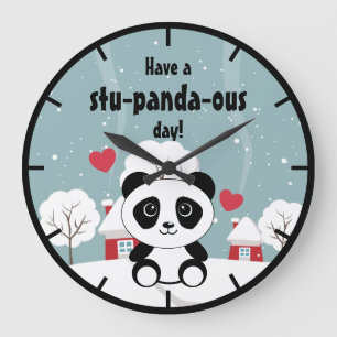 Relógio Grande Cartografia para crianças kawaii, bonitinhas, urs
