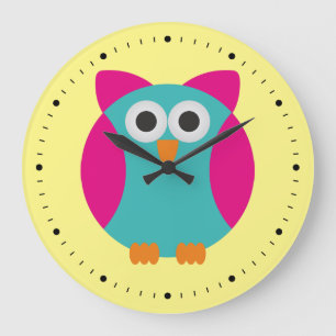 Relógio Grande Cartoon Owl