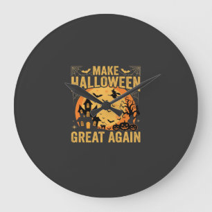 Relógio Grande Casa Assombrada do Halloween Ótimo de Novo Abóbora