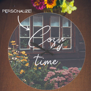 Relógio Grande Casa de campo com jardim rústico