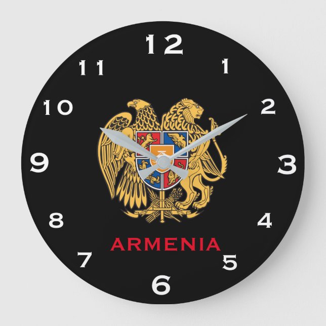Relógio Grande Casa e Escritório do Armênio Wall Clock (Frente)