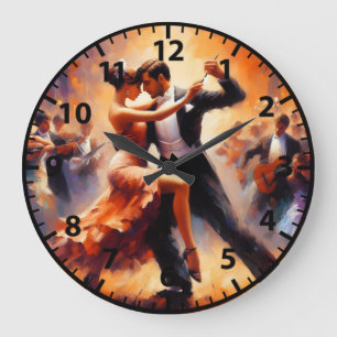 Relógio Grande Casais de Dança de Salão Swing