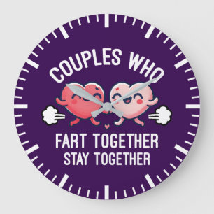 Relógio Grande Casais Que Se Juntam Fiquem Juntos - Engraçados