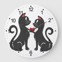 Casal gato se apaixona - Escolha a cor de fundo