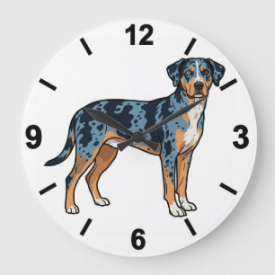 Relógio Grande Catahoula Leopard Dog Wall Clock Rustic Decor