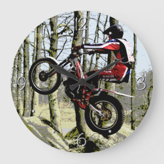 Relógio Grande Cavaleiro de ensaios de motocicleta
