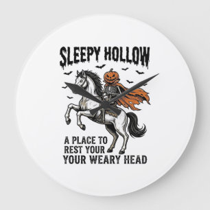 Relógio Grande Cavaleiro Sem Cabeça Sleepy Hollow Halloween Vinta