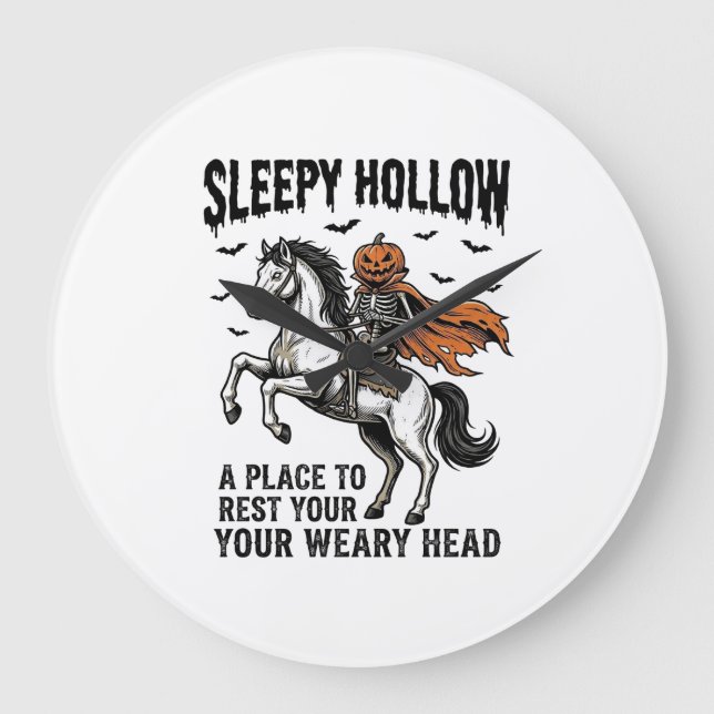 Relógio Grande Cavaleiro Sem Cabeça Sleepy Hollow Halloween Vinta (Frente)