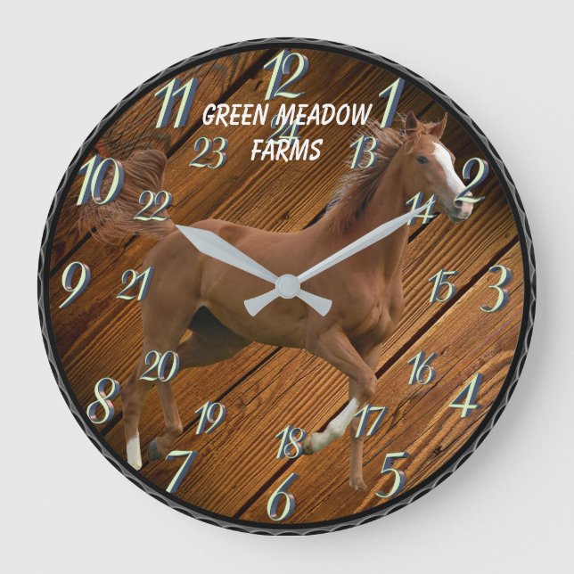RELÓGIO GRANDE CAVALO COM DISCO DE 24 HORAS (Frente)