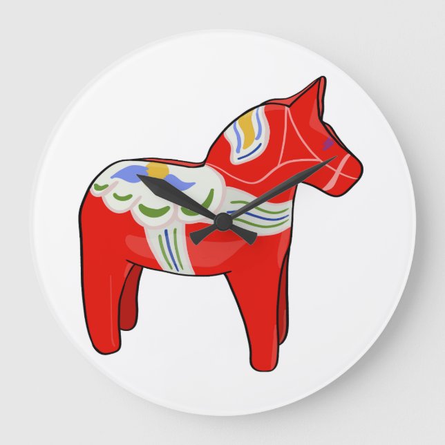 Relógio Grande Cavalo Dalecarliano (Frente)