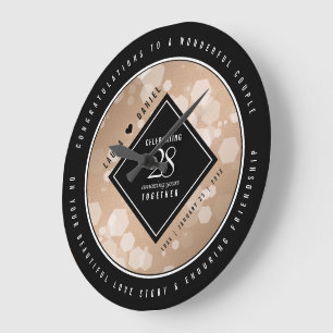 Relógio Grande Celebração do 28º aniversário do casamento de 