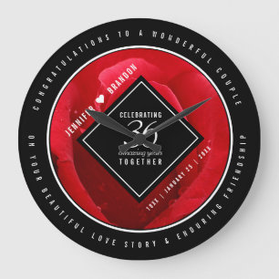 Relógio Grande Celebração do 36º aniversário de casamento do 