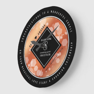 Relógio Grande Celebração do aniversário de casamento de Bronze E