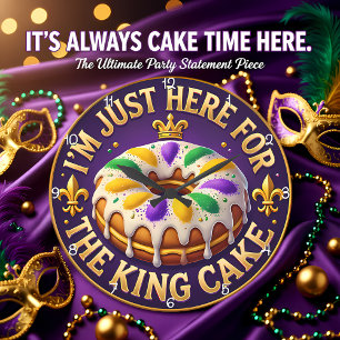Relógio Grande Celebração do Bolo do Rei do Mardi Gras