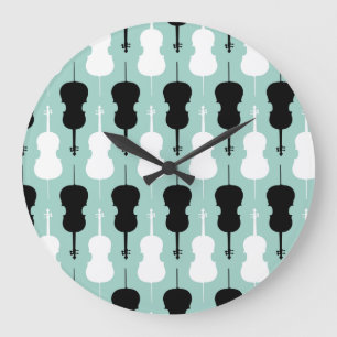 Relógio Grande Cello Pattern - Teal