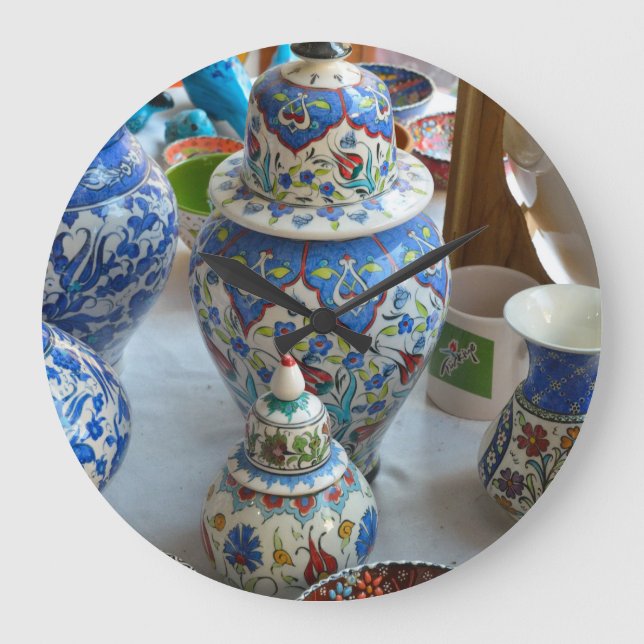 Relógio Grande Cerâmica turca (Frente)