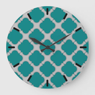 Relógio Grande Cerceta e cinzas de Quatrefoil