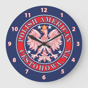Relógio Grande Cestohowa Texas Polonês Americano Eagle