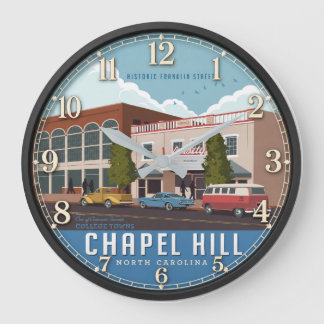 Relógio Grande Chapel Hill North Carolina Historic Travel Poster