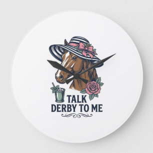 Relógio Grande Chapéu de Cavalo Derby Vintage Design Fale Derby C