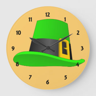 Relógio Grande Chapéu de Leprechaun com Fivela