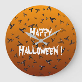 Relógio Grande Chapéus de Bruxa de Halloween
