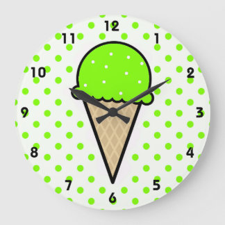 Relógio Grande Chartreuse, Neon Green Sorvete Cone
