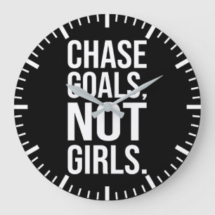 Relógio Grande Chase Metas Não Meninas - Gym, Hustle, Sucesso