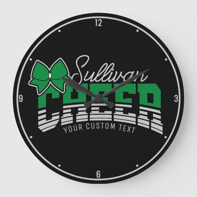 Relógio Grande Cheerleader de atleta da Escola de NOME ADD da Equ (Frente)