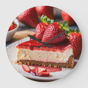 Relógio Grande Cheesecake de Padaria Produtos Assados Foodie