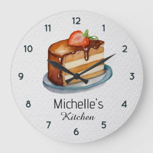 Relógio Grande Chef de pastelaria de bolos elegante personalizado