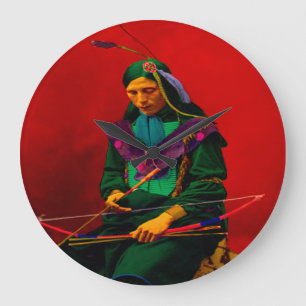 Relógio Grande Cherokee Native American Pop Art