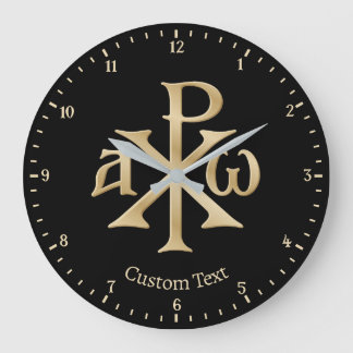 Relógio Grande Chi Rho Christograma Wall Clock
