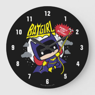 Relógio Grande Chibi Batgirl Ready For Action